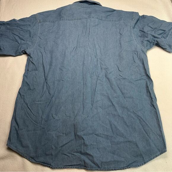 Outrageous sports chambray JEAN SHIRT WITH HORSES, MEN'S XL - Picture 7 of 8